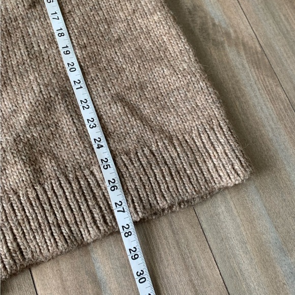 All Saints alpaca wool zip front wrap chunky knit cardigan beige size small - Picture 8 of 8